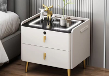 Komodinë Smart me Ndriçim LED dhe Karikim Wireless