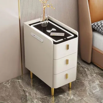 Komodinë me Karikim Wireless dhe Audio Bluetooth 