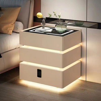 Komodinë me Karikim Wireless dhe Dritë LED model 4