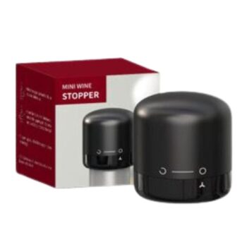 Wine bottle stopper hermetik në ngjyrë të zezë
