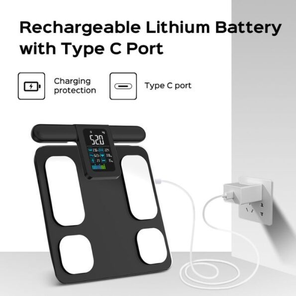 Peshore digjitale me lidhje Bluetooth dhe karikim USB Type-C