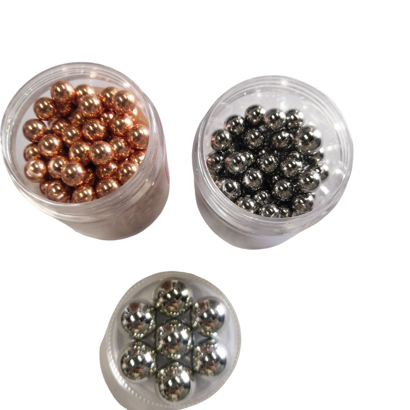 Gogla per llastiqe Topa çeliku me ngjyrë argjendtë dhe bakri në kavanoz plastik