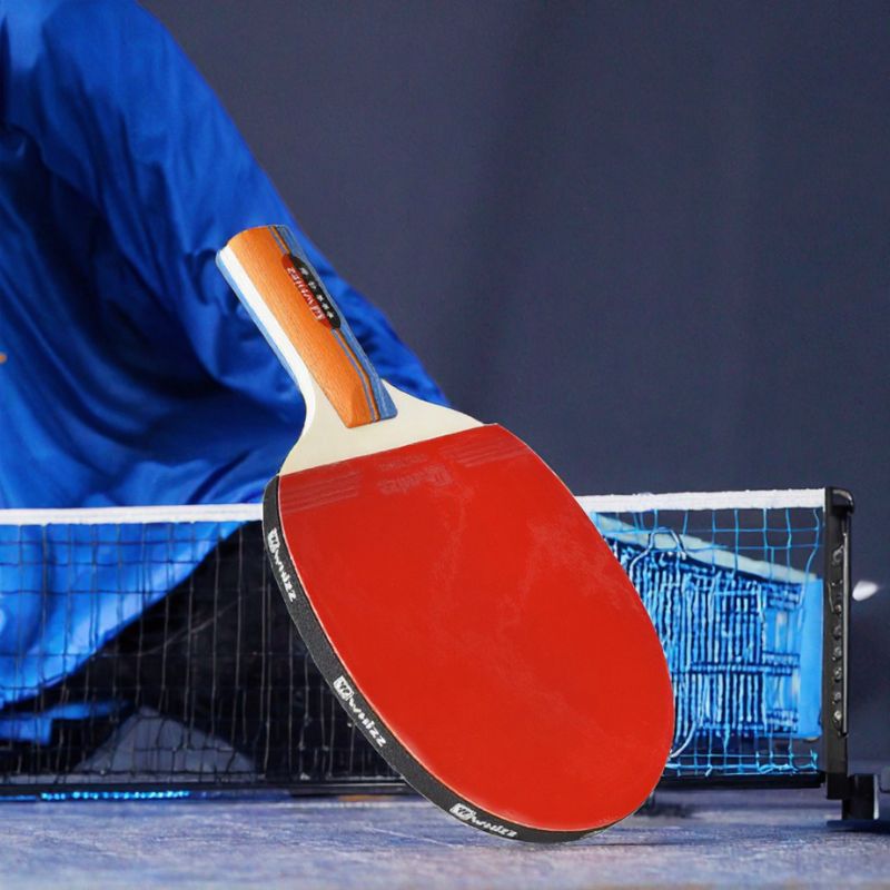 raketa-me-doreze-druri-pingpong Raketë profesionale ping pong me dorezë druri dhe gome cilësore