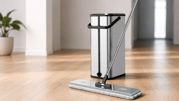 Kovë automatike me mop çeliku për pastrim